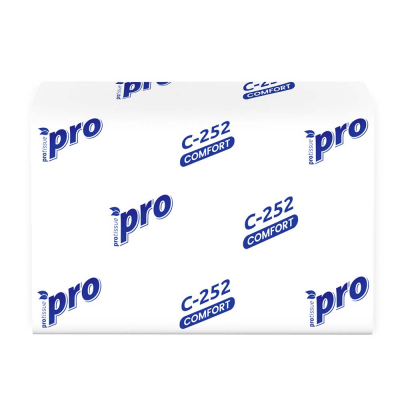Салфетки бумажные 1сл 200листов в диспенсер PROtissue Comfort/Комфорт белые (20шт)