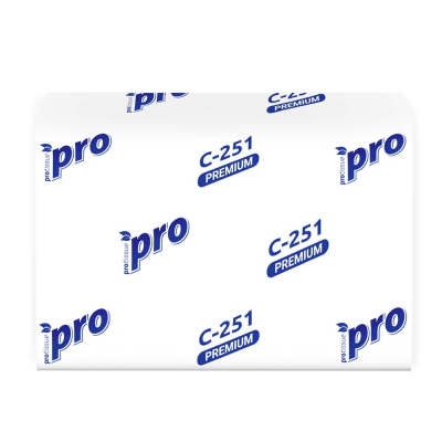 Салфетки бумажные 2сл 200листов в диспенсер PROtissue Premium/Премиум белые (20шт)